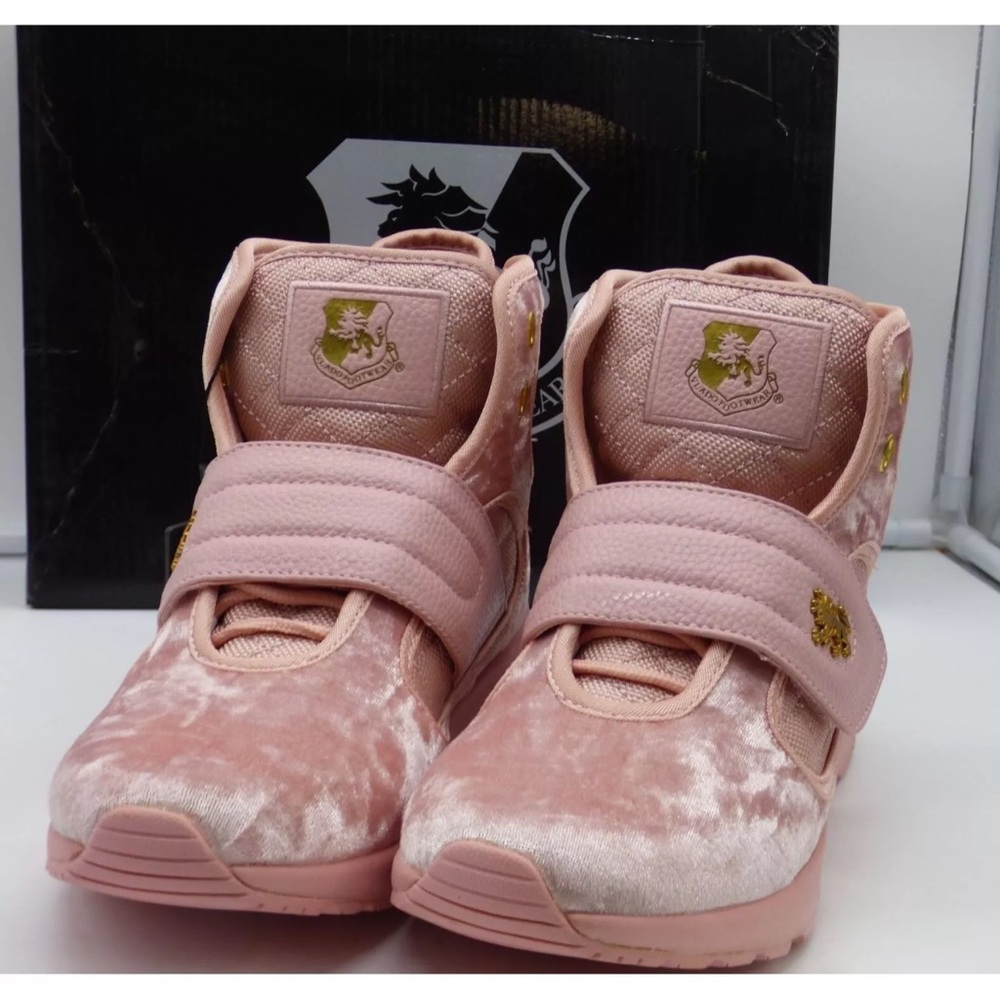 Vlado Footware Women’s Atlas III Velvet Hi-Top Sneakers, Pink, Sz. 11